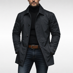 Axel | Button-Front Coat with Shirt Collar