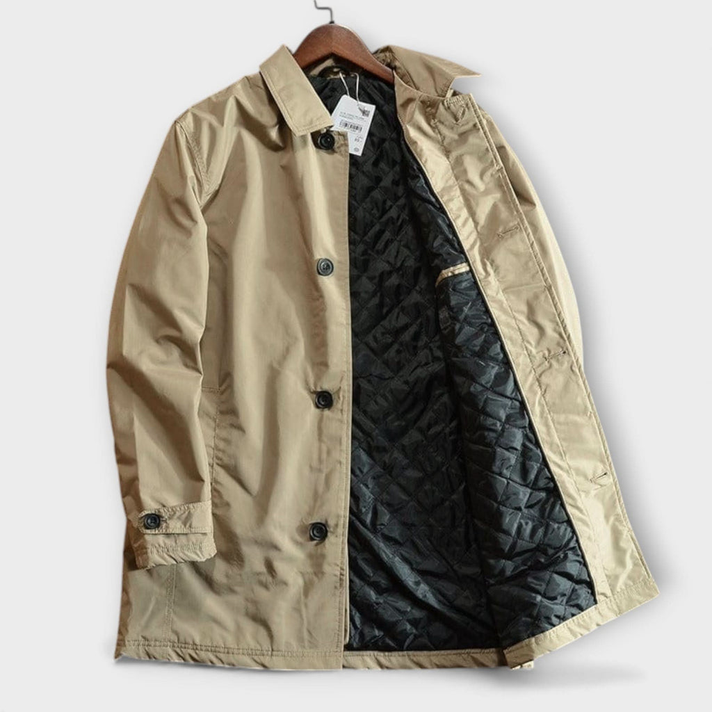 Axel | Button-Front Coat with Shirt Collar