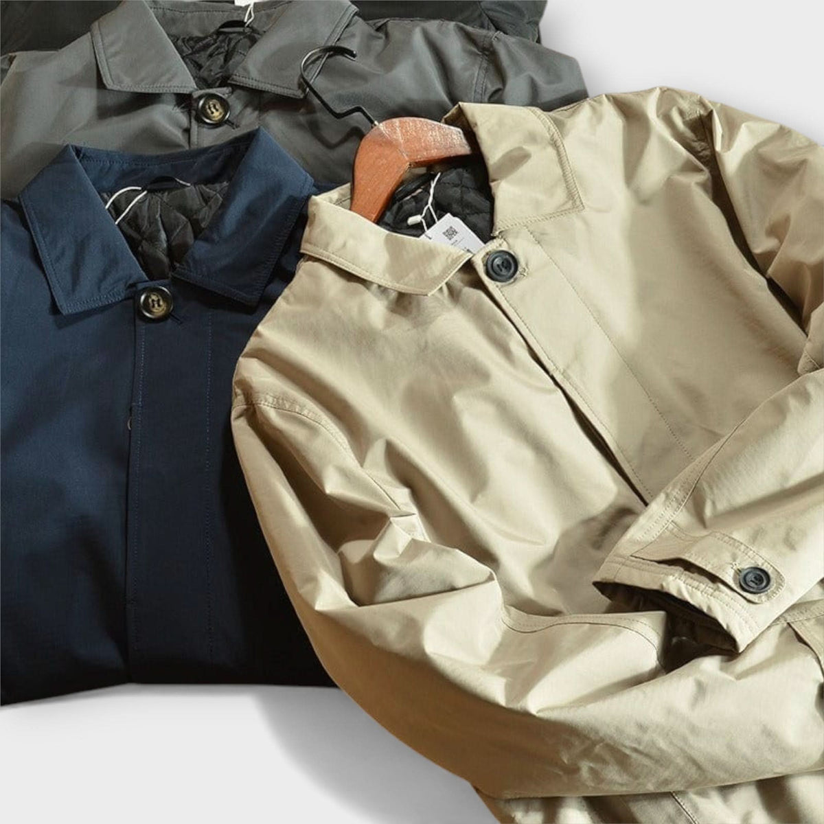 Axel | Button-Front Coat with Shirt Collar