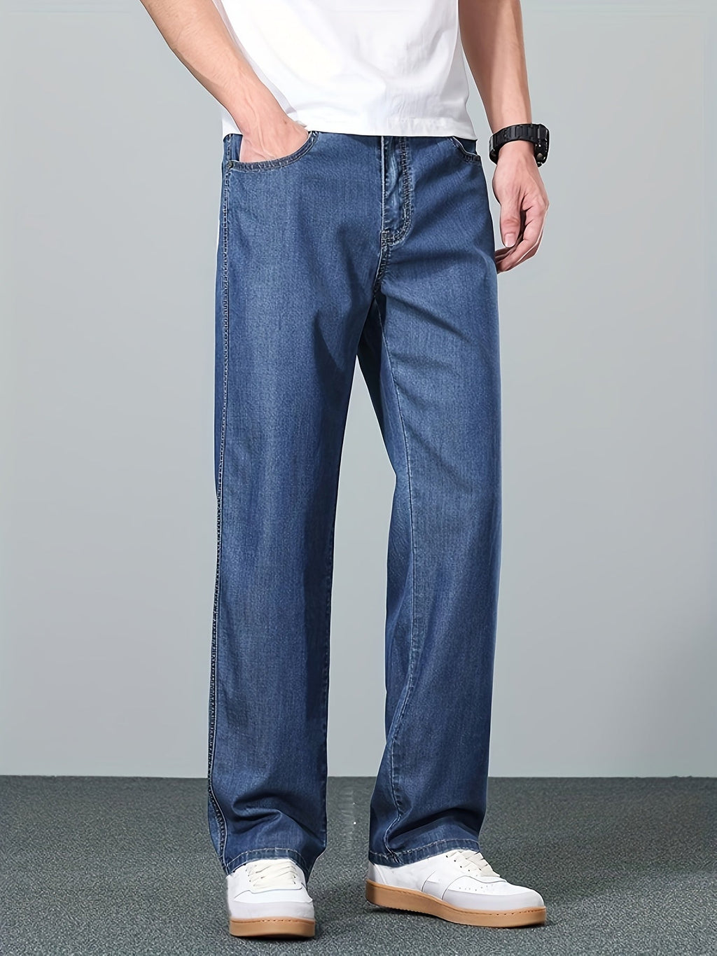 Trent | Relaxed Straight-Leg Jeans with Patch Pockets