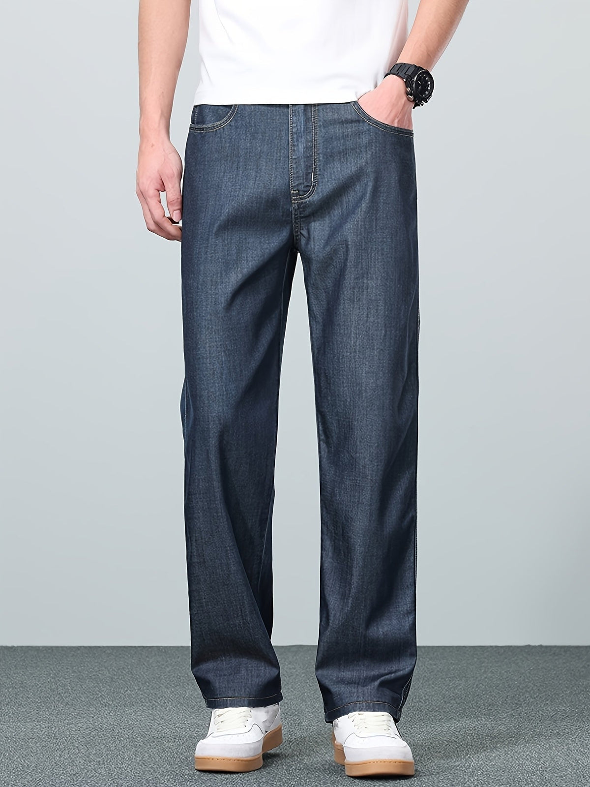 Trent | Relaxed Straight-Leg Jeans with Patch Pockets
