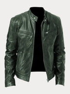 Hudson | Quilted Leather-Look Biker Jacket