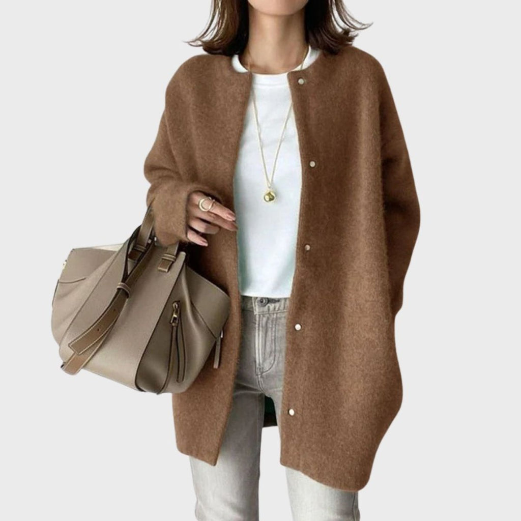 Olivia | Oversized Snap-Front Cardigan