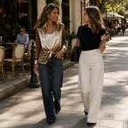 Oriana Muse Shirt | Ombré Leopard-Print Satin 2