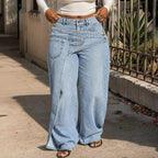 Isabelle | Wide-Leg Jeans with Asymmetric Overlap Waist