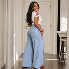 Isabelle | Wide-Leg Jeans with Asymmetric Overlap Waist