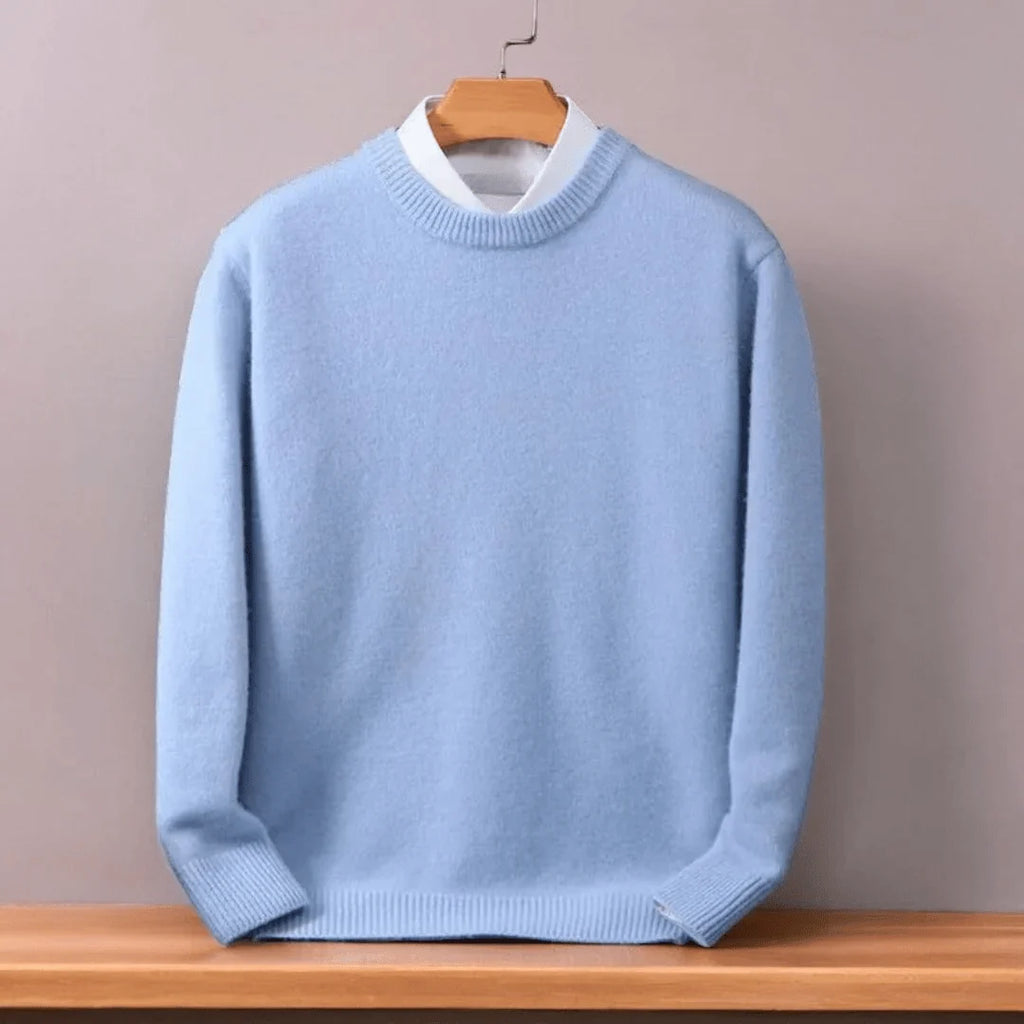 Reed | Round-Neck Knit Top with Ribbed Cuffs