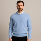 Reed | Round-Neck Knit Top with Ribbed Cuffs