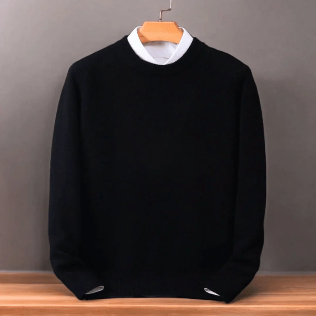 Reed | Round-Neck Knit Top with Ribbed Cuffs