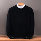 Reed | Round-Neck Knit Top with Ribbed Cuffs
