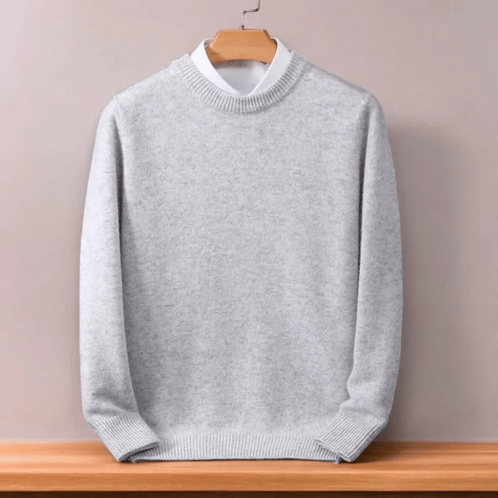 Reed | Round-Neck Knit Top with Ribbed Cuffs