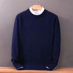 Reed | Round-Neck Knit Top with Ribbed Cuffs