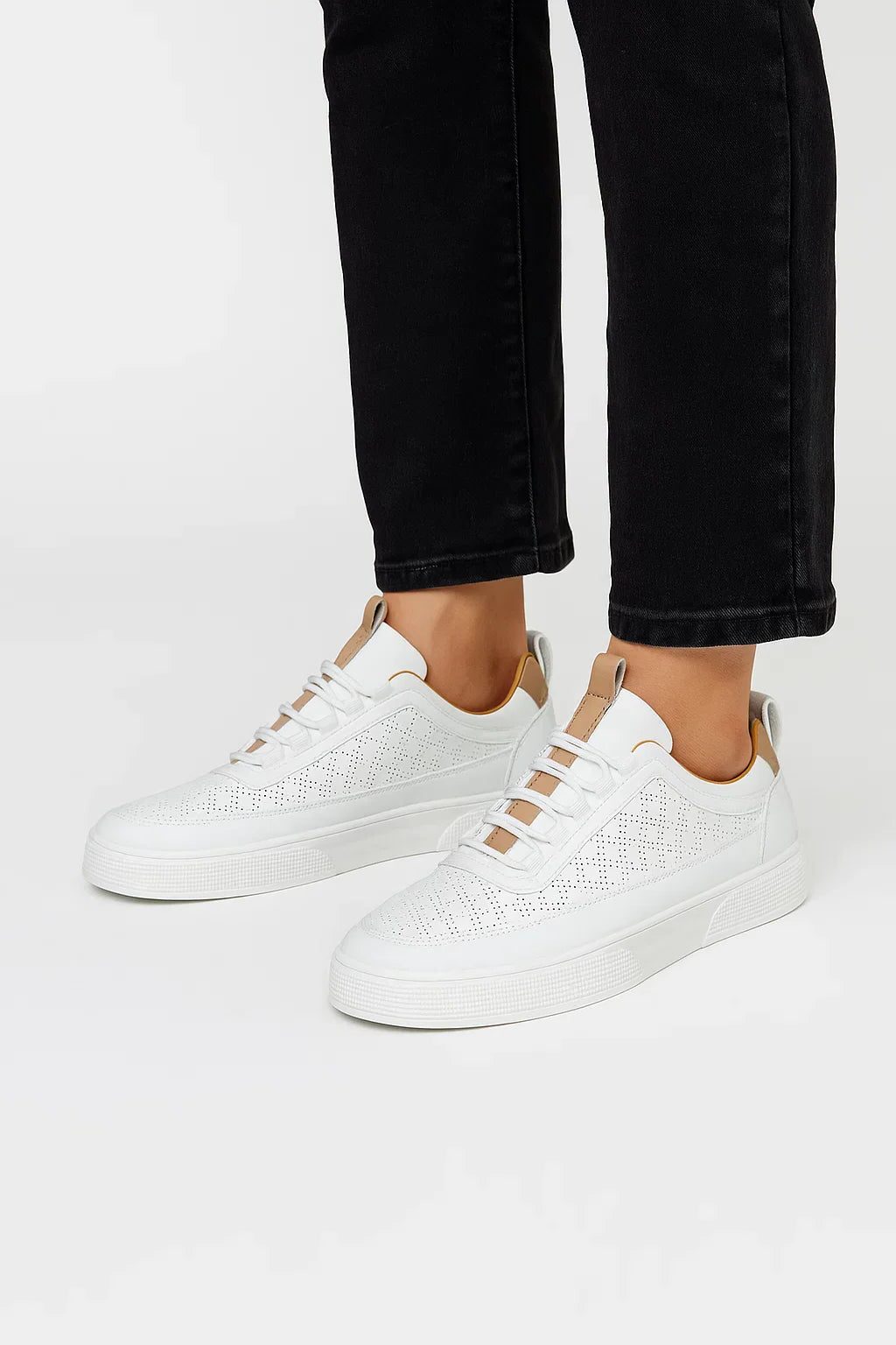Braxton | Perforated Sneakers with Padded Ankle Collar