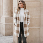 Pladelle Long Hooded Cardigan | Plush Brushed Polyester, Relaxed Fit 11