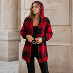 Pladelle Long Hooded Cardigan | Plush Brushed Polyester, Relaxed Fit 13