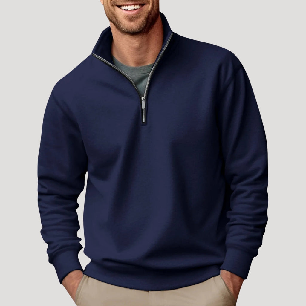 Pura Herresweater | Klassisk Quarter Zip, Løs Pasform 2
