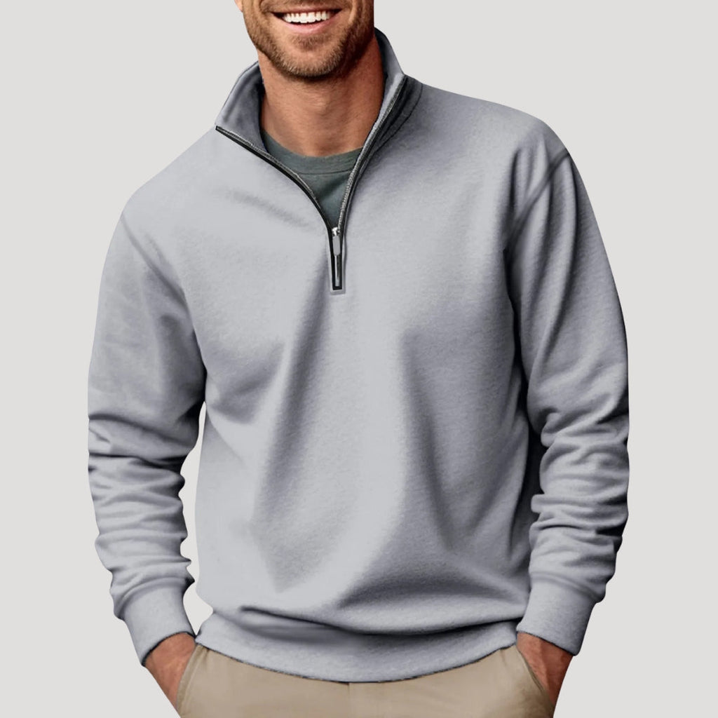 Pura Herresweater | Klassisk Quarter Zip, Løs Pasform 3