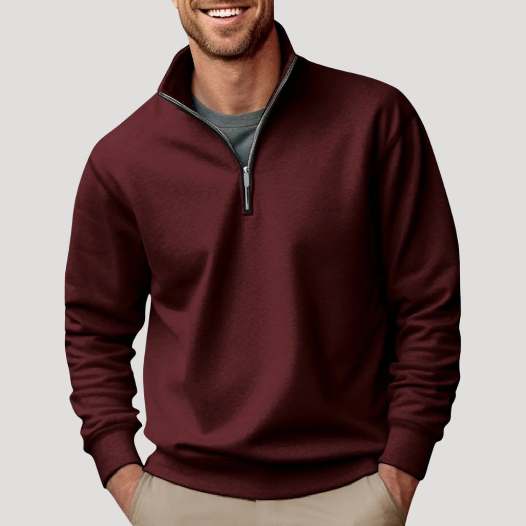 Pura Herresweater | Klassisk Quarter Zip, Løs Pasform 6