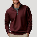 Pura Herresweater | Klassisk Quarter Zip, Løs Pasform 6