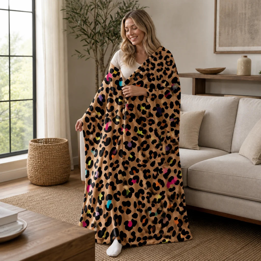 Purrfecto Throw Blanket | Lightweight Polyester Leopard Print 9