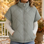 Callie | Diamond-Quilted Vest with Side Pockets