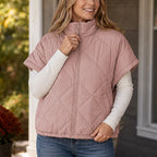 Callie | Diamond-Quilted Vest with Side Pockets