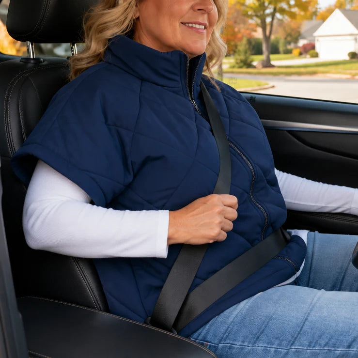 Callie | Diamond-Quilted Vest with Side Pockets