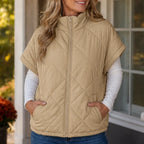 Callie | Diamond-Quilted Vest with Side Pockets