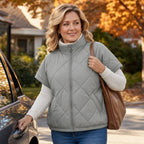 Callie | Diamond-Quilted Vest with Side Pockets