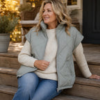 Callie | Diamond-Quilted Vest with Side Pockets