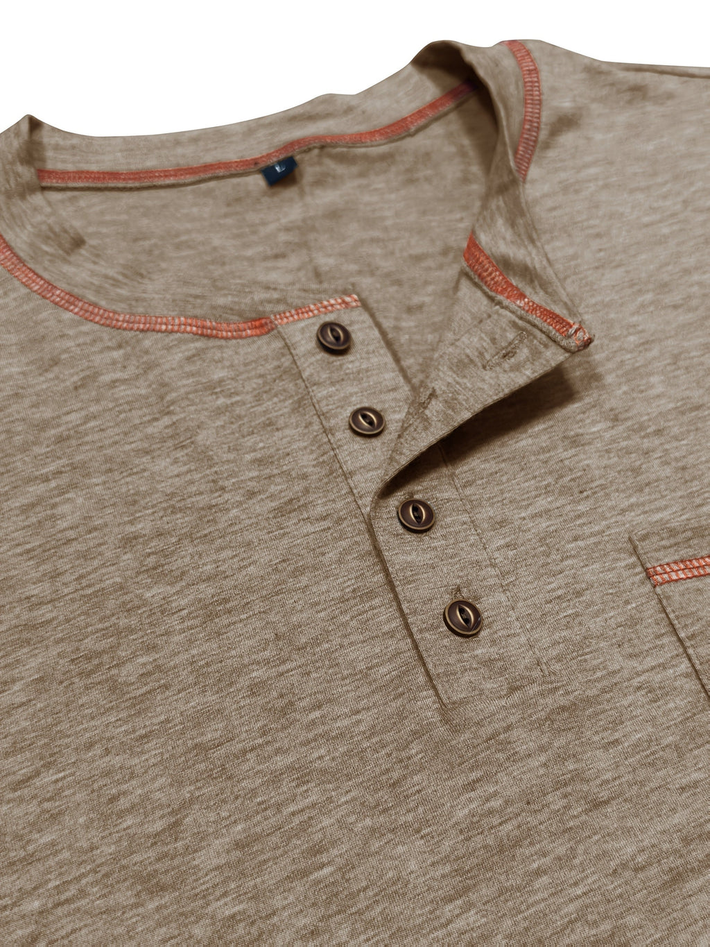 Logan | Long-Sleeve Henley with Chest Pocket