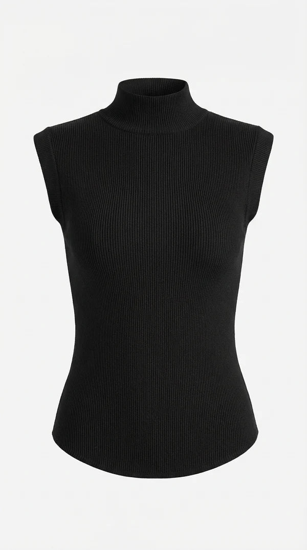 Lorelei | Figure-Hugging Ribbed Turtleneck Top