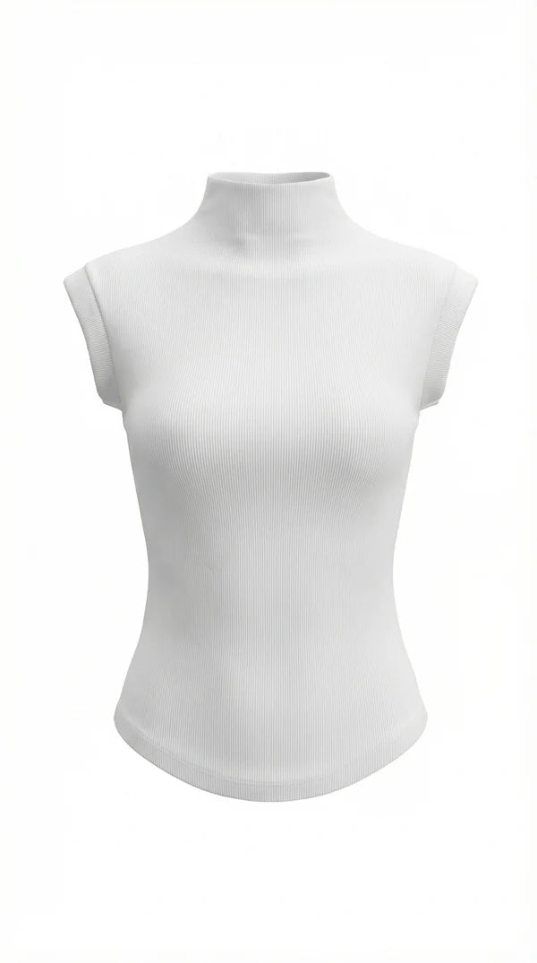 Lorelei | Figure-Hugging Ribbed Turtleneck Top