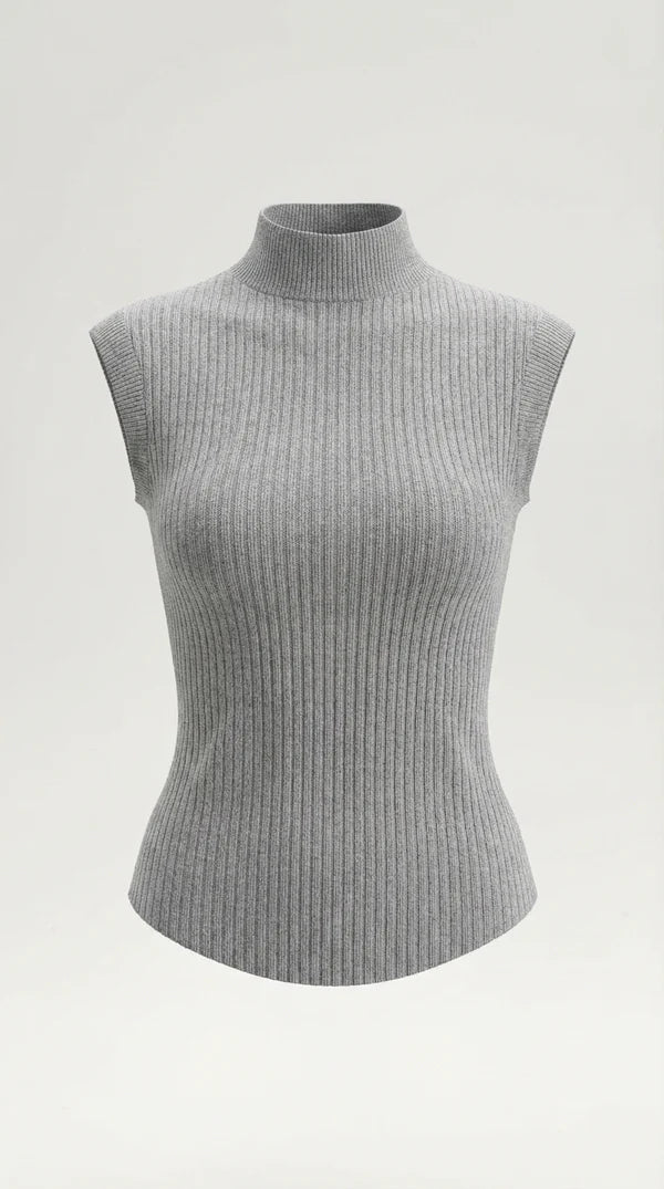 Lorelei | Figure-Hugging Ribbed Turtleneck Top