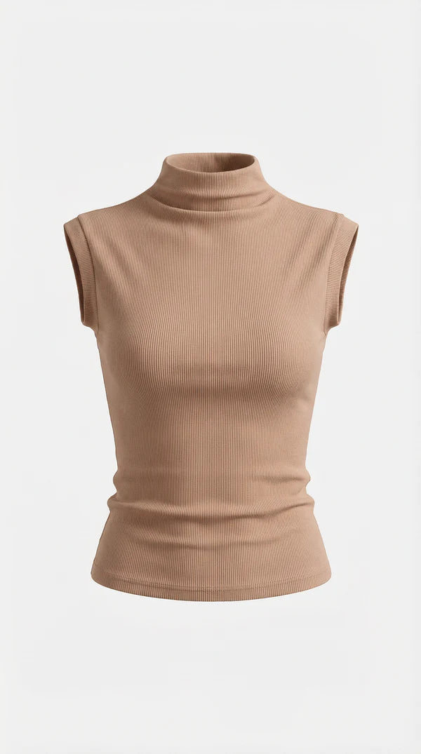 Lorelei | Figure-Hugging Ribbed Turtleneck Top