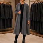 Meredith | Longline Ribbed Knit Cardigan with Stretch