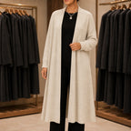 Meredith | Longline Ribbed Knit Cardigan with Stretch