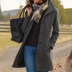 Kaitlyn | Single-Breasted Lapel Coat with Pockets