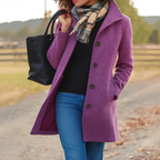 Kaitlyn | Single-Breasted Lapel Coat with Pockets