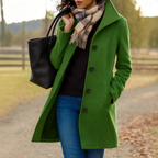 Kaitlyn | Single-Breasted Lapel Coat with Pockets