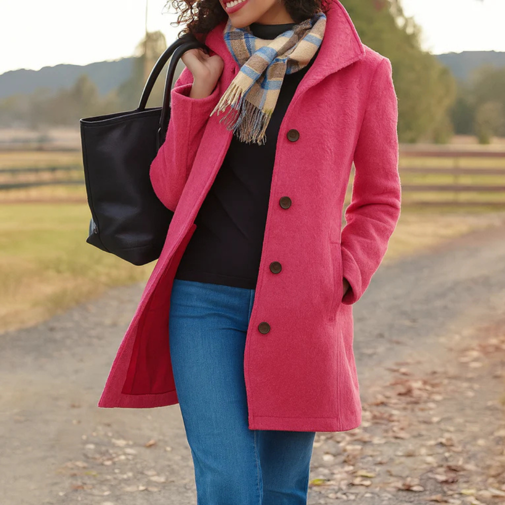 Kaitlyn | Single-Breasted Lapel Coat with Pockets