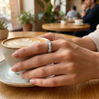 Aurora | Spinner Ring with Clear Stones