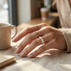 Aurora | Spinner Ring with Clear Stones
