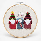 Snowglow Embroidery Kit | Pre-Printed Snowy Village Design, 6-Inch Bamboo Hoop 11