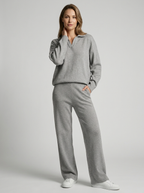 Dorthe | Knit Set with Turtleneck and Wide-Leg Pants