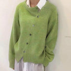 Julianna | Oversized Asymmetrical Button Cardigan