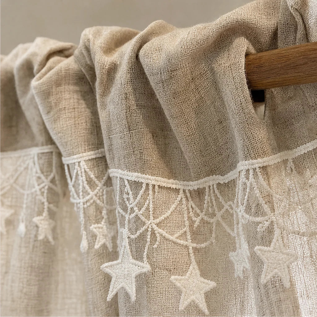 Starhollow Café Curtain | Scalloped Star-Lace, Polyester 6