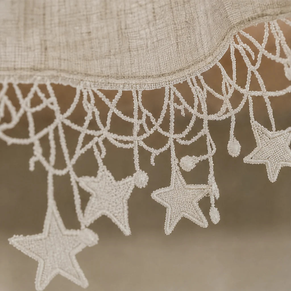 Starhollow Café Curtain | Scalloped Star-Lace, Polyester 7