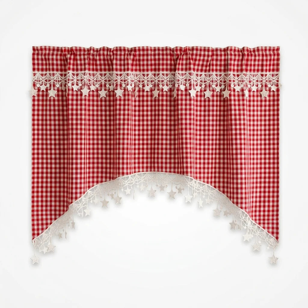 Starhollow Café Curtain | Scalloped Star-Lace, Polyester 9
