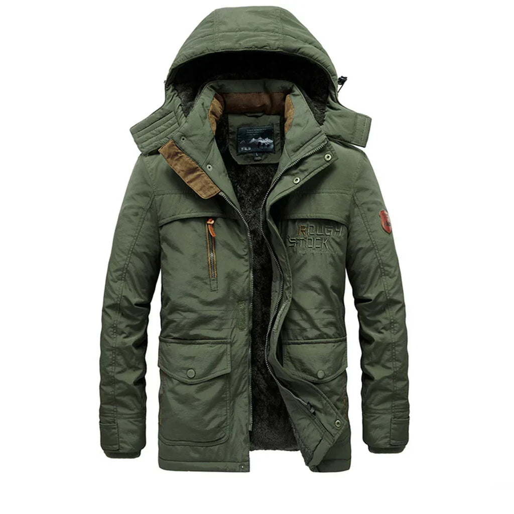 James | Parka with Faux Fur Lining and Quilted Hood